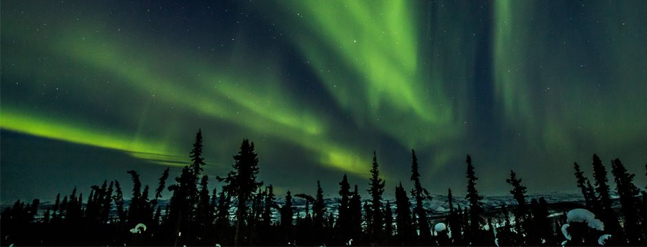 Aurora Boreal em Yukon com Vancouver